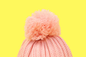 Kids Pompom Beanie - Pink