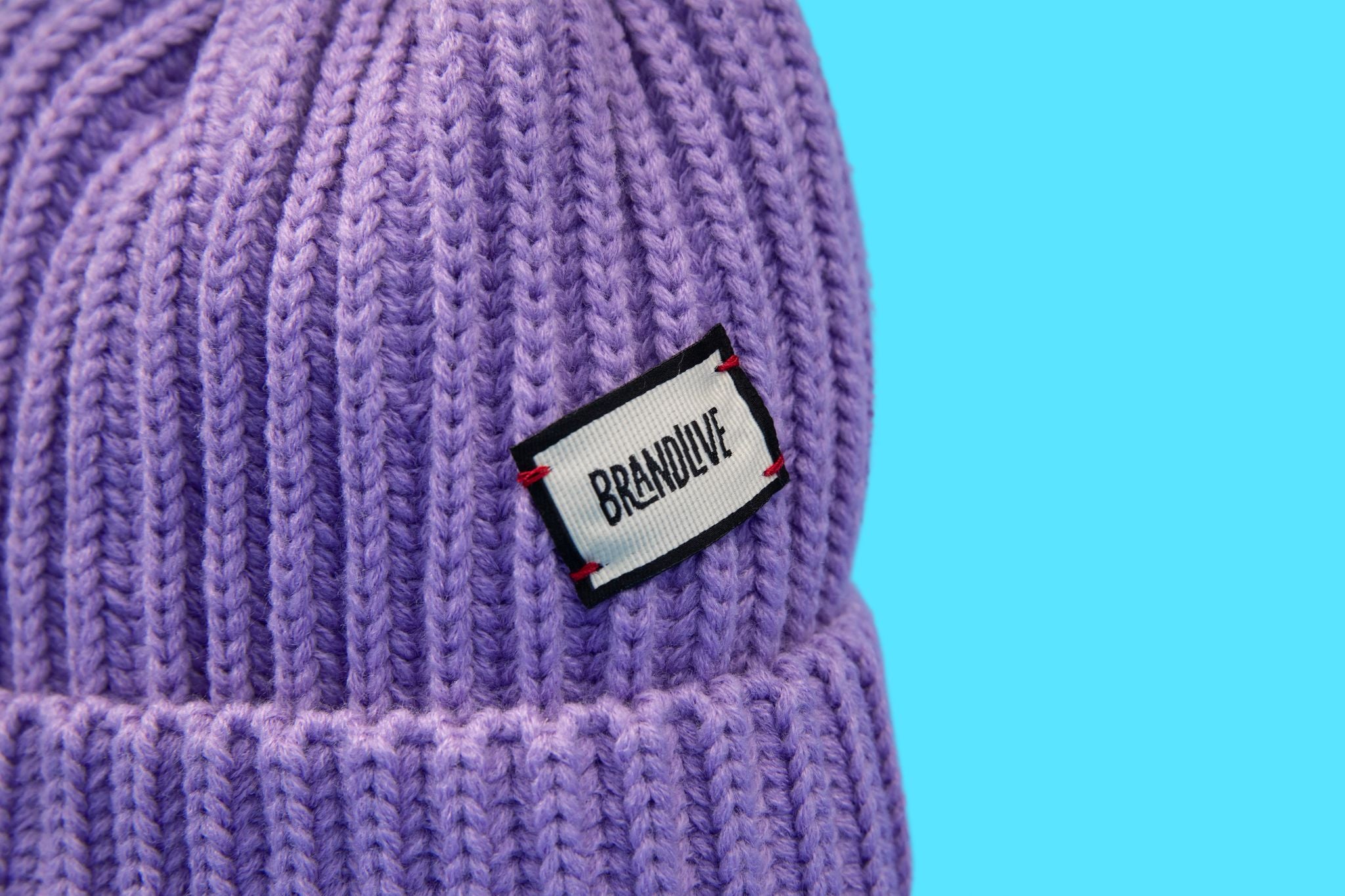 Pompom Beanie - Purple
