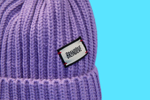 Pompom Beanie - Purple